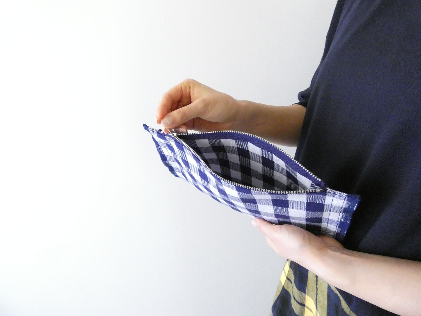 homspun(ホームスパン) 先染帆布　横長ポーチの商品画像4