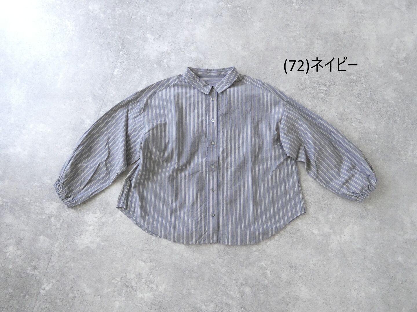 ina(イナ) タイプライターストライプ襟付き袖ゴムブラウスの商品画像42