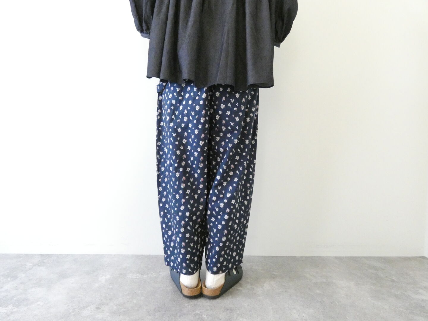 NATURAL LAUNDRY(ナチュラルランドリー) フローラル&チェックスロウパンツの商品画像10