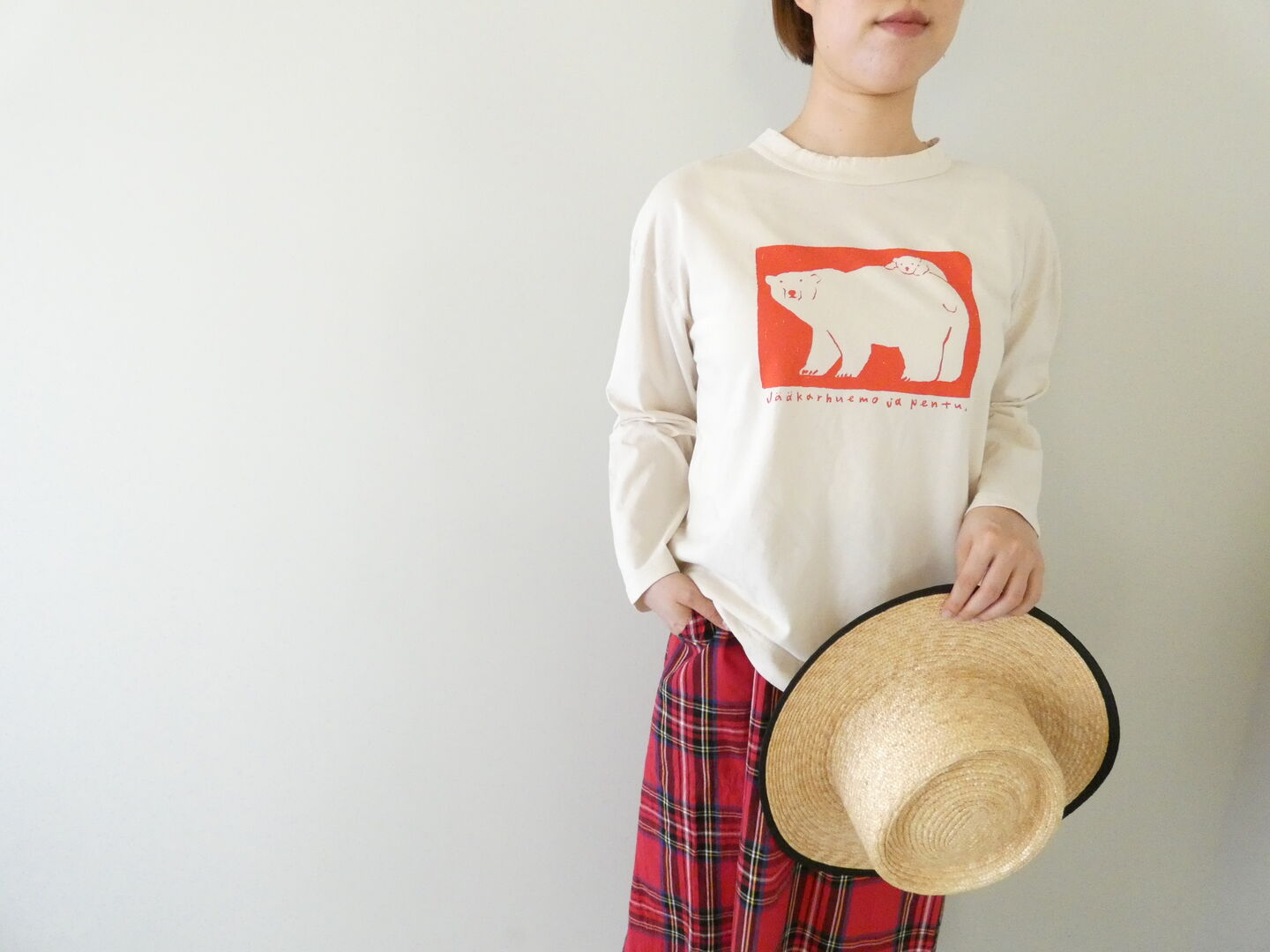 grin(グリン) オーガニックエーゲ海シロクマ親子プリントTの商品画像4