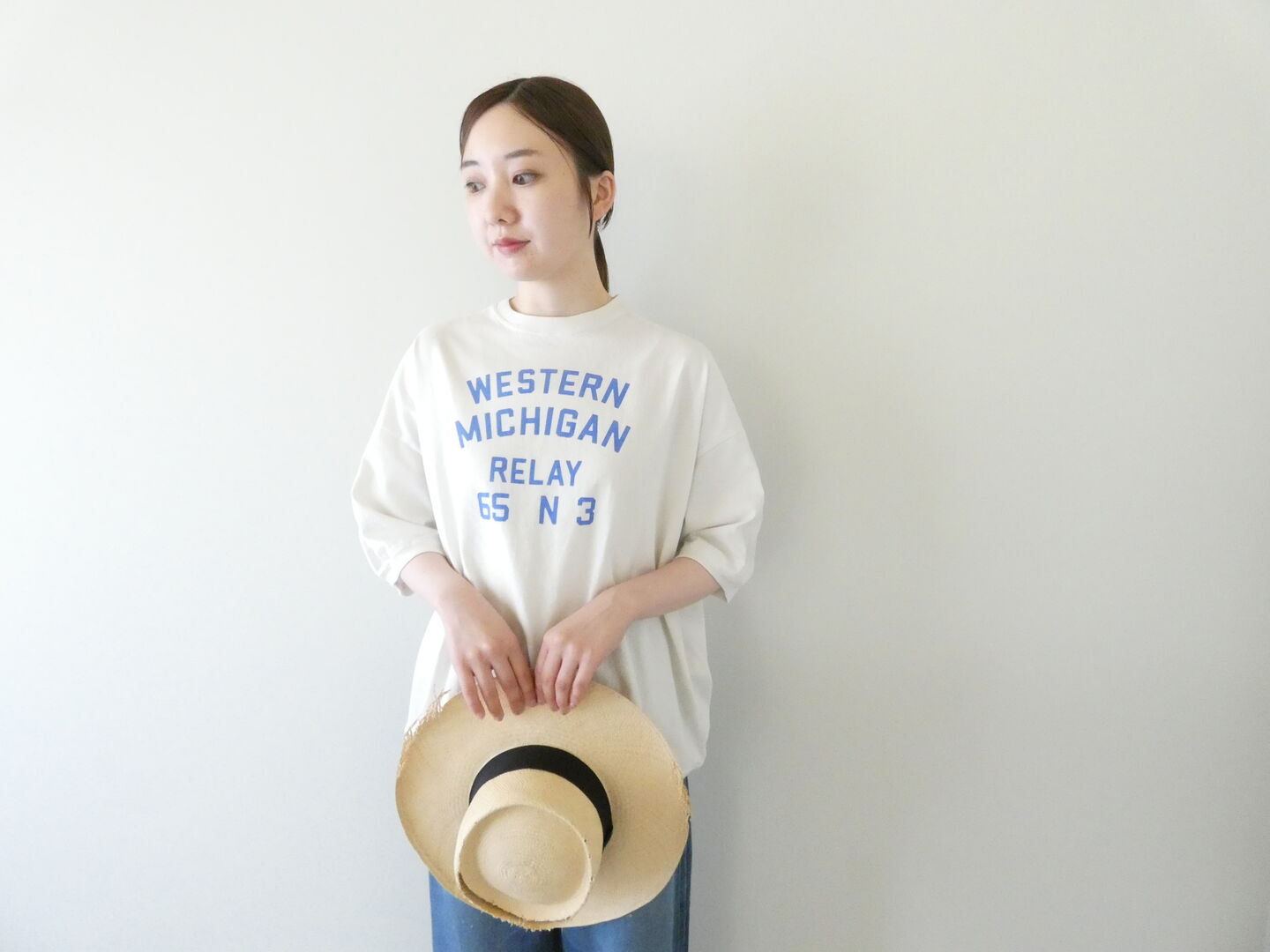 BLUE LAKE MARKET(ブルーレイクマーケット) 天竺ヨーク切替プリントプルオーバー WESTERN MICHIGANの商品画像1