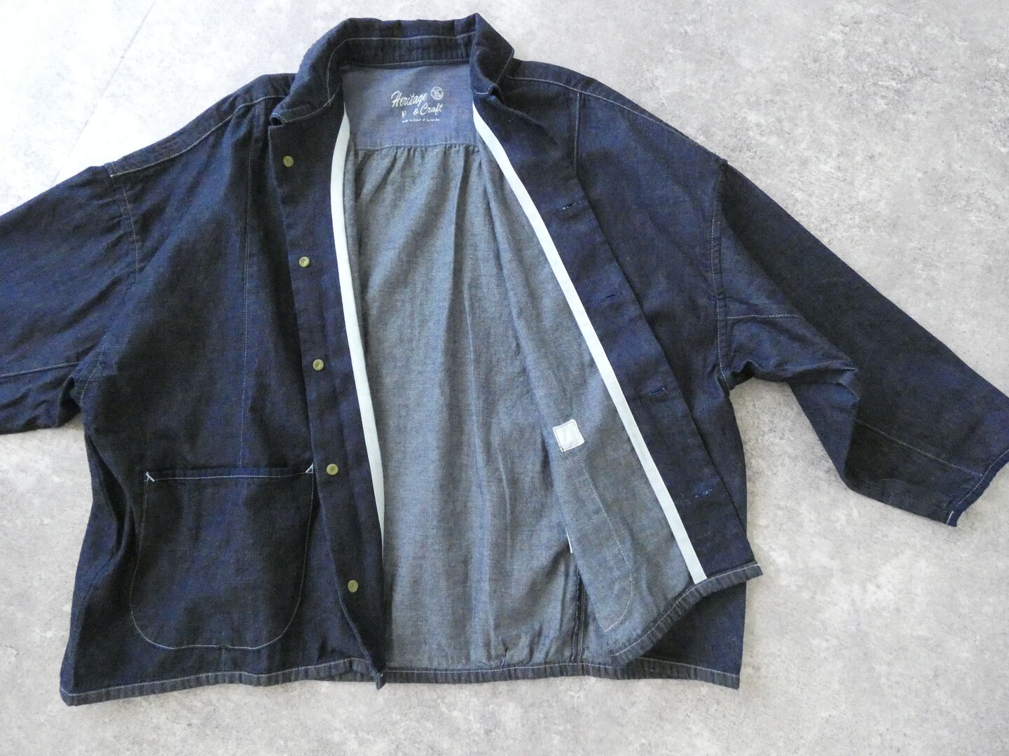 快晴堂(かいせいどう) Girl'sマルチシーズン7オンスデニム 風をはらむブルゾンの商品画像12