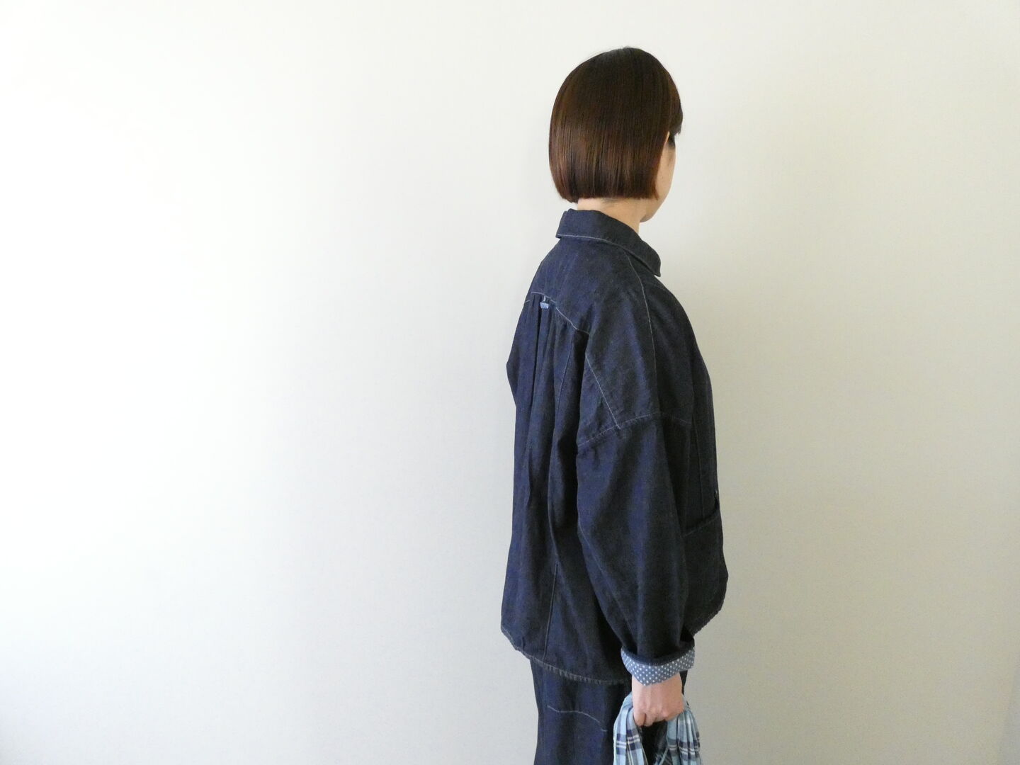 快晴堂(かいせいどう) Girl'sマルチシーズン7オンスデニム 風をはらむブルゾンの商品画像9