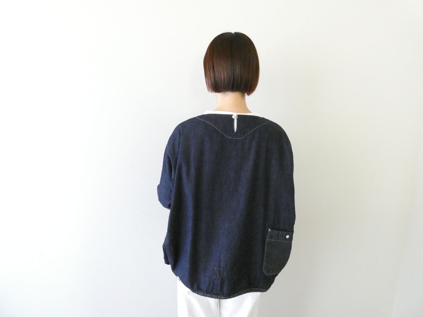 快晴堂(かいせいどう) Girl'sマルチシーズン7オンスデニム 長袖WideTシャツの商品画像2