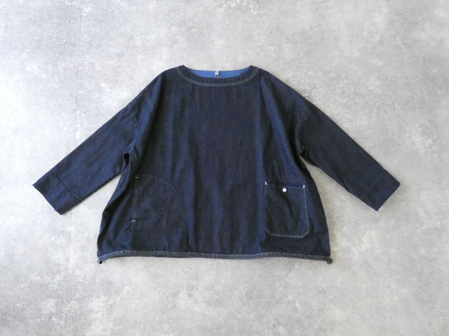 快晴堂(かいせいどう) Girl'sマルチシーズン7オンスデニム 長袖WideTシャツの商品画像3