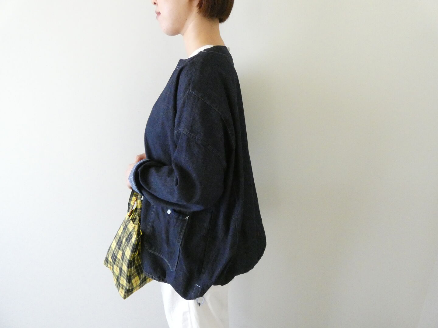 快晴堂(かいせいどう) Girl'sマルチシーズン7オンスデニム 長袖WideTシャツの商品画像4