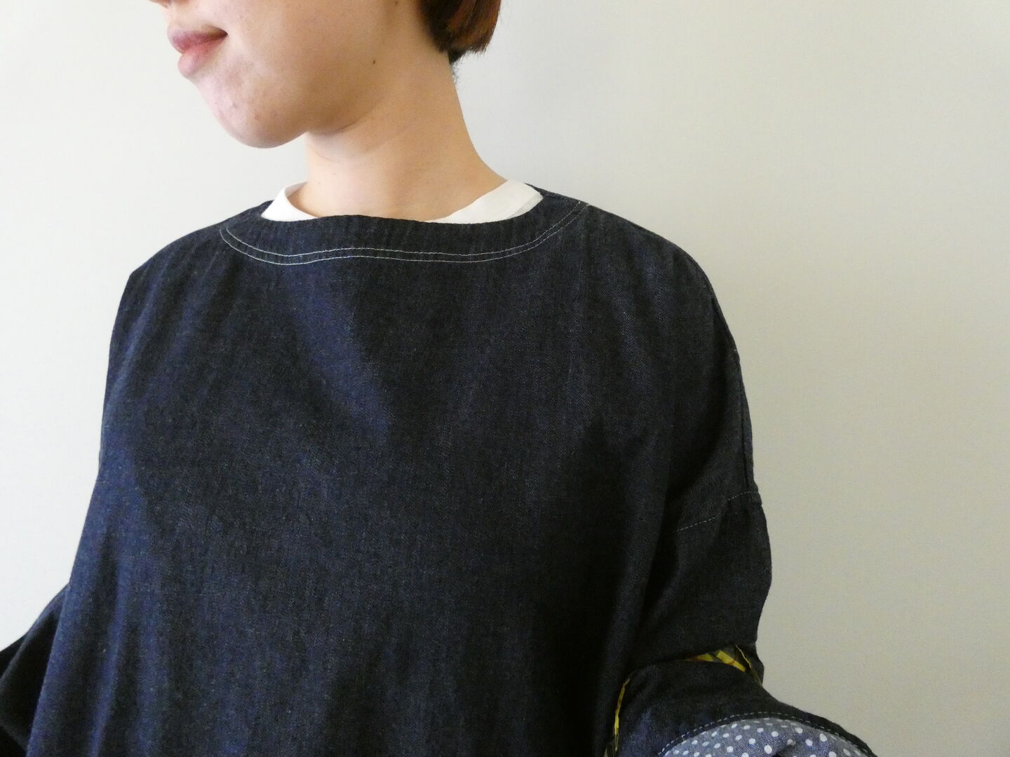 快晴堂(かいせいどう) Girl'sマルチシーズン7オンスデニム 長袖WideTシャツの商品画像8