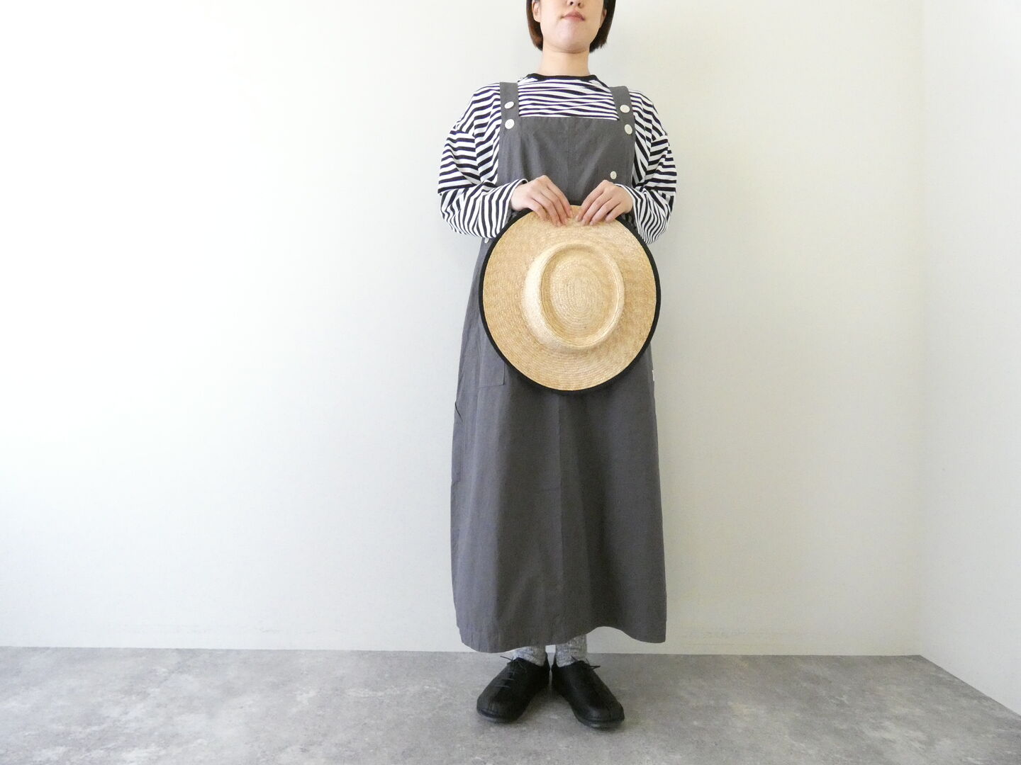 快晴堂(かいせいどう) Girl'sヴィンテージ馬布スタンド オーバーオールスカートの商品画像2