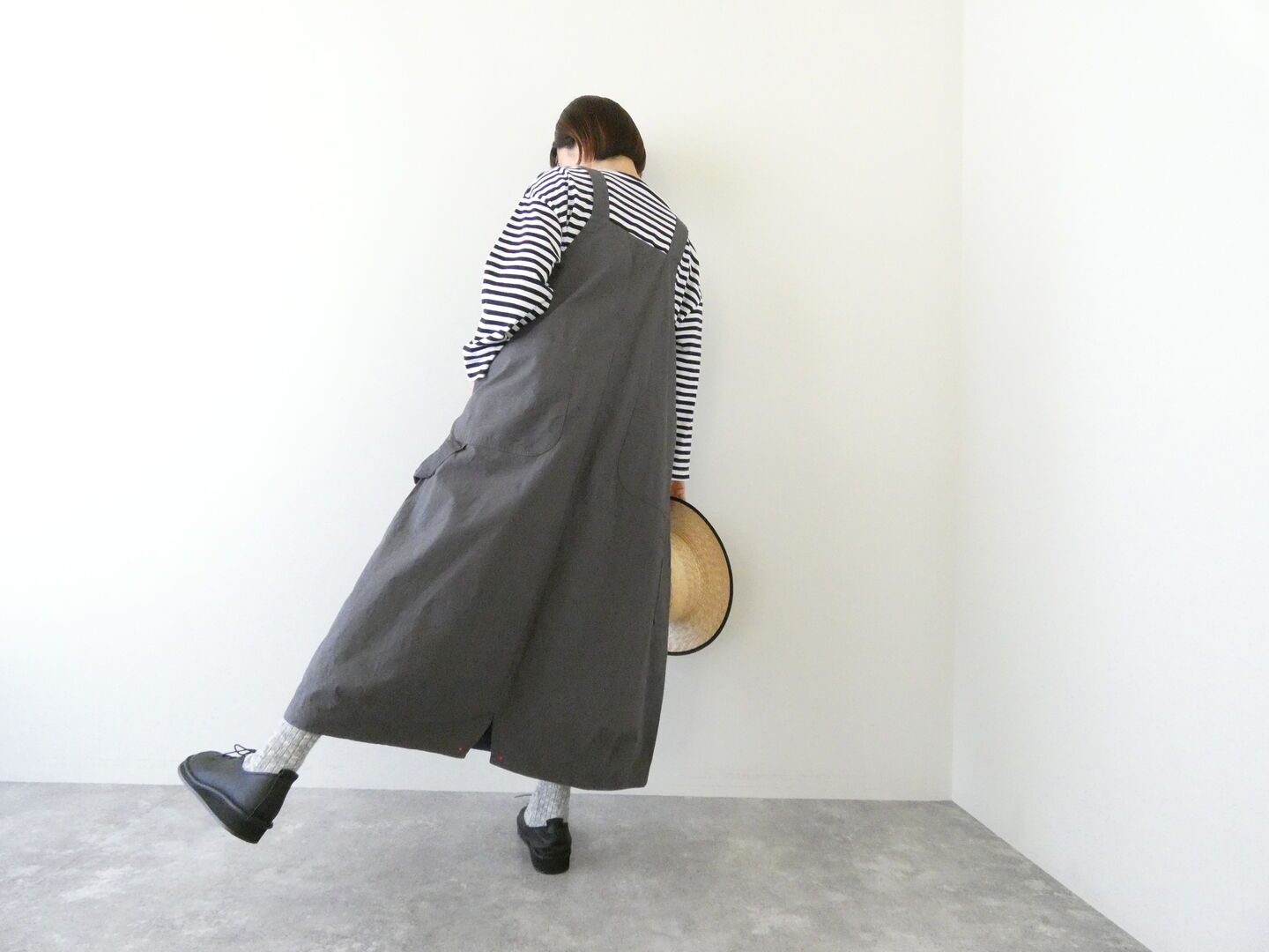 快晴堂(かいせいどう) Girl'sヴィンテージ馬布スタンド オーバーオールスカートの商品画像8