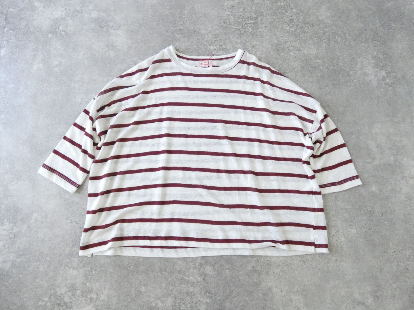 mao made(マオメイド) 旅先で見つけたよ!リネンボーダーシリーズ 7分袖Tの商品画像10