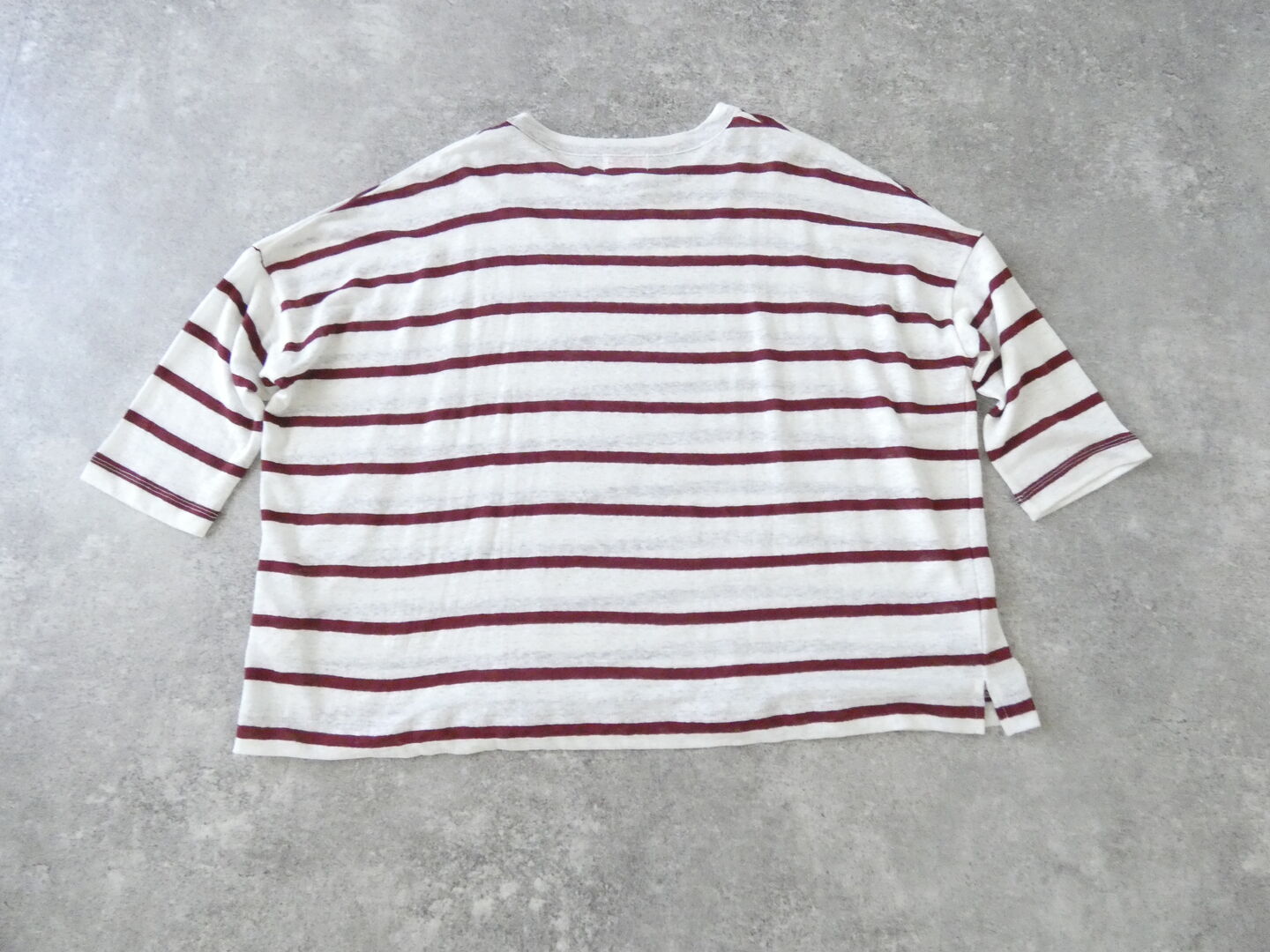 mao made(マオメイド) 旅先で見つけたよ!リネンボーダーシリーズ 7分袖Tの商品画像12