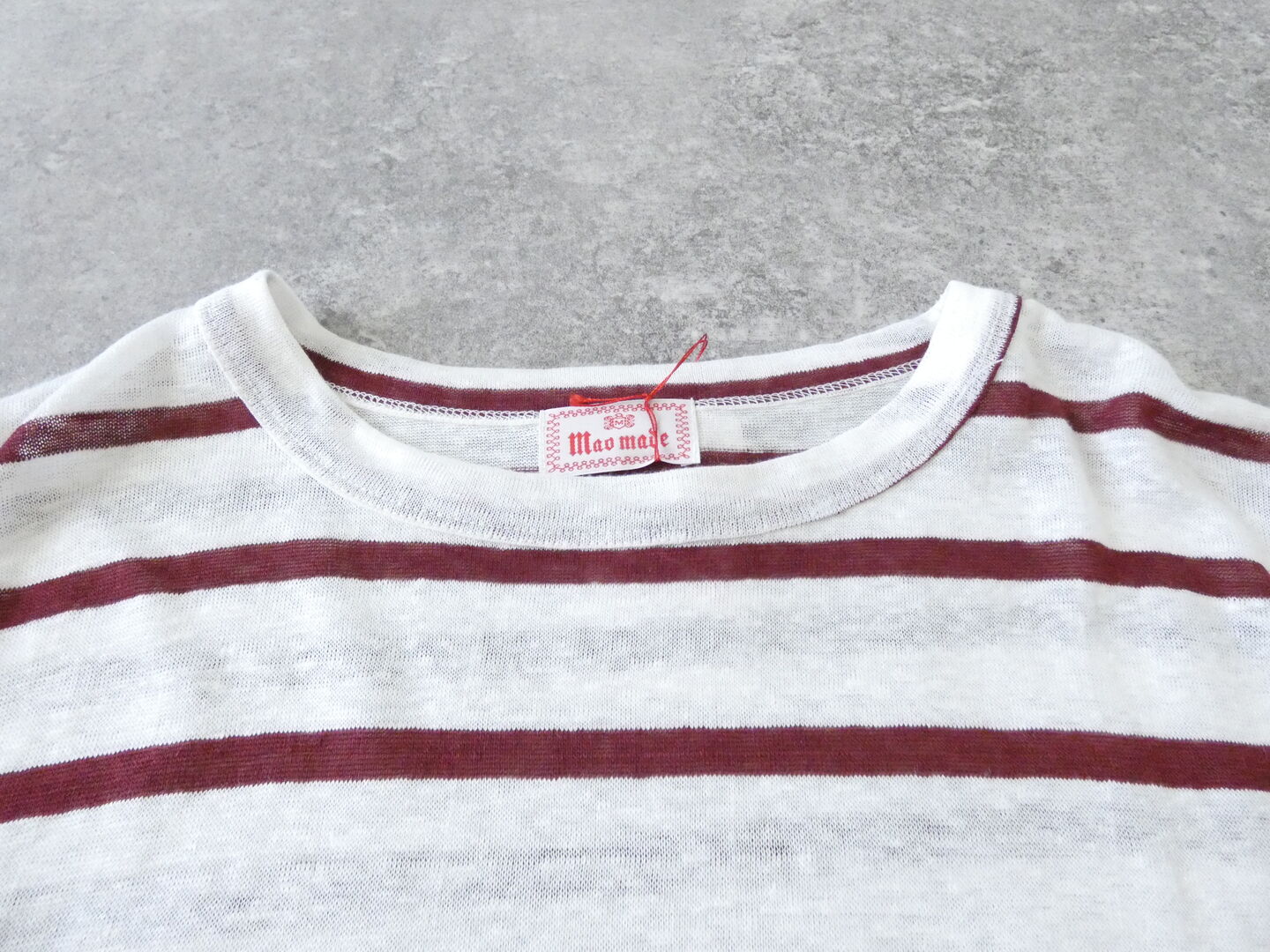 mao made(マオメイド) 旅先で見つけたよ!リネンボーダーシリーズ 7分袖Tの商品画像22