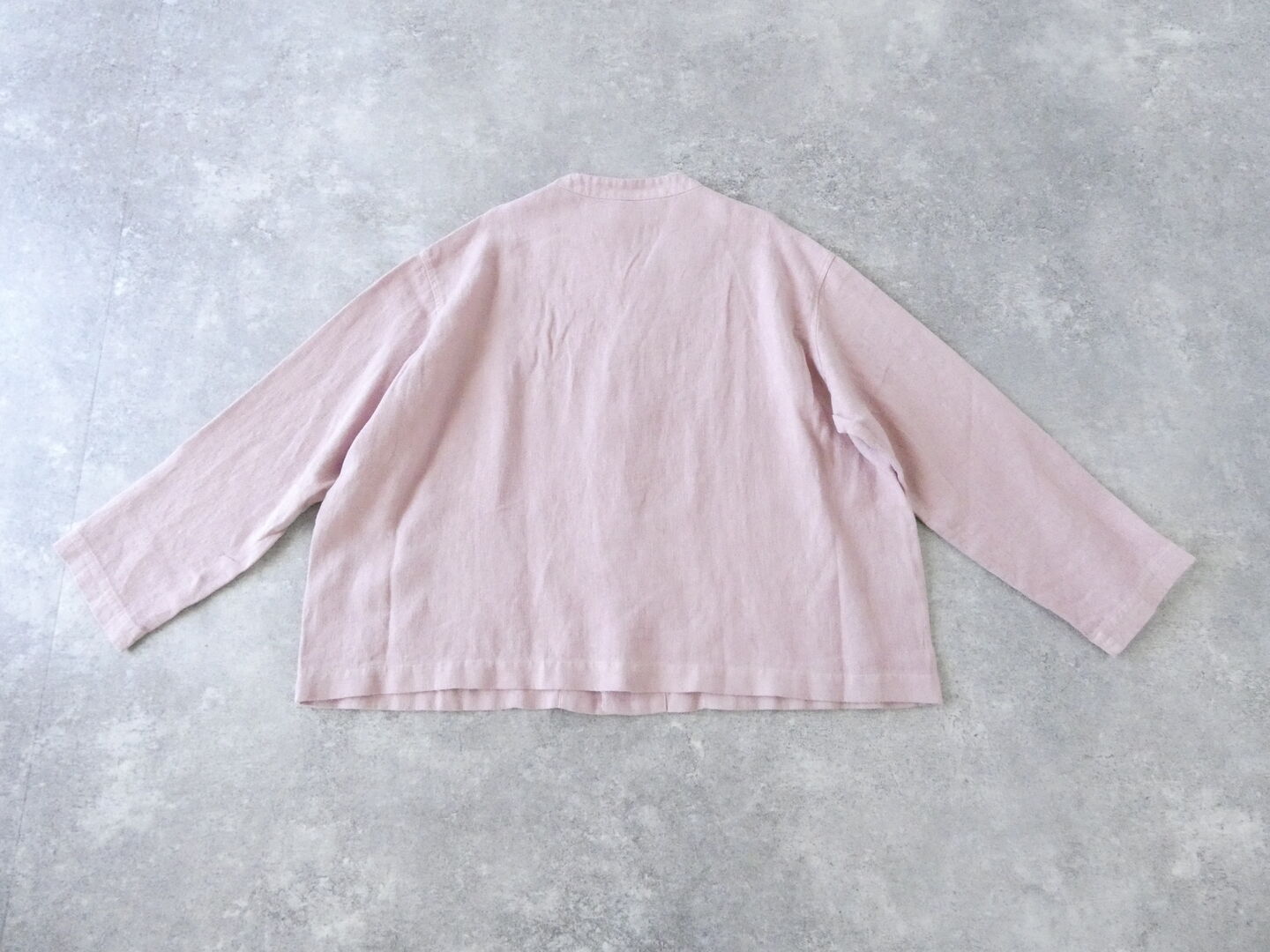 prit(プリット) 25/1フレンチリネンツイル起毛ノーカラージャケットの商品画像12