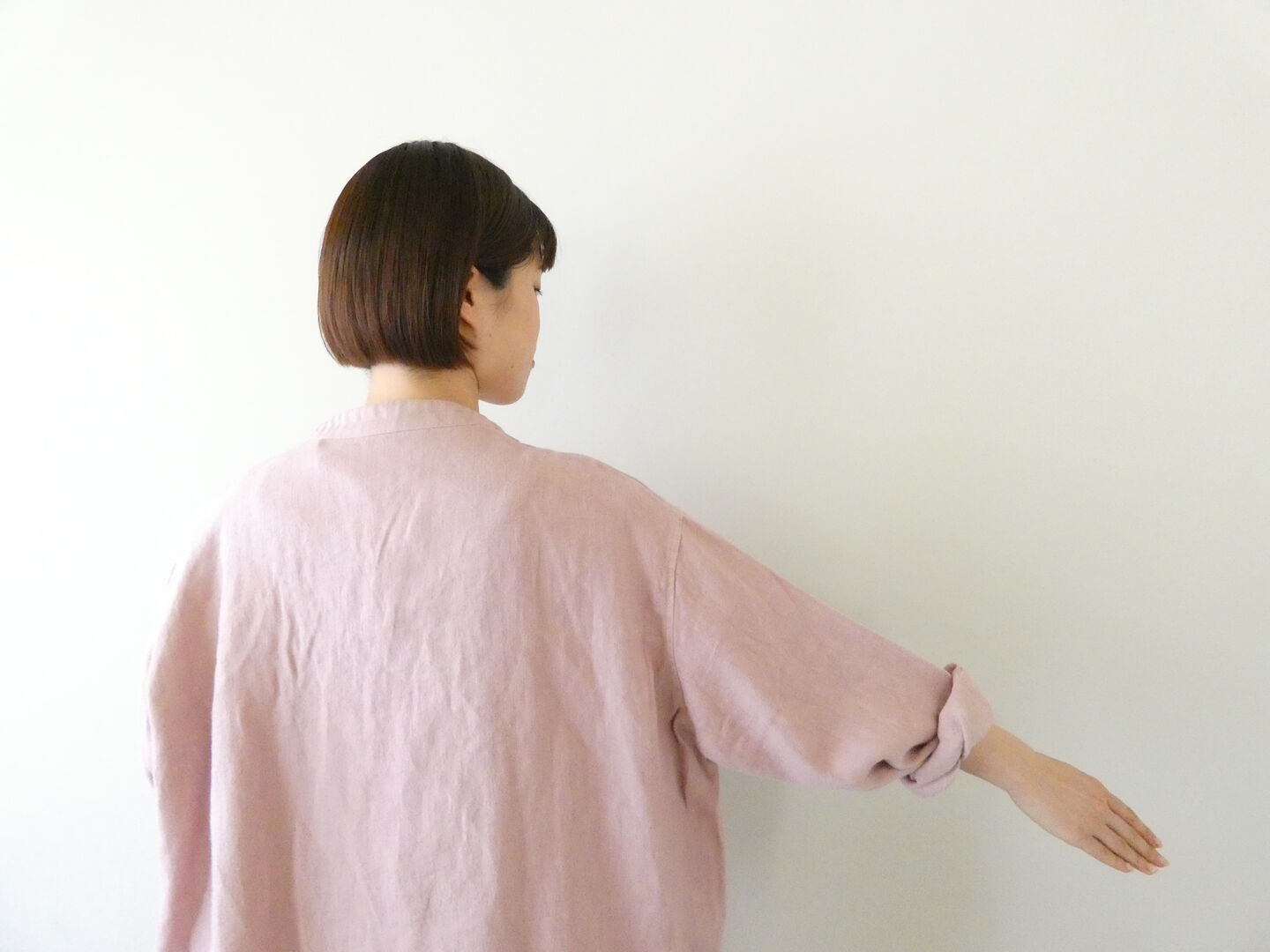 prit(プリット) 25/1フレンチリネンツイル起毛ノーカラージャケットの商品画像7