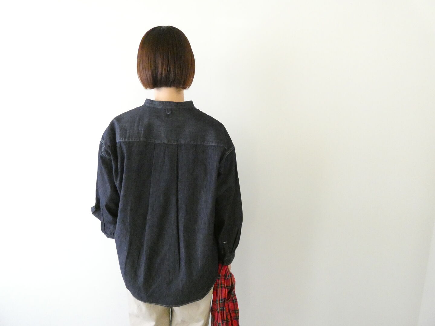 prit(プリット) 6ozデニムスタンドカラーシャツ 長袖の商品画像10