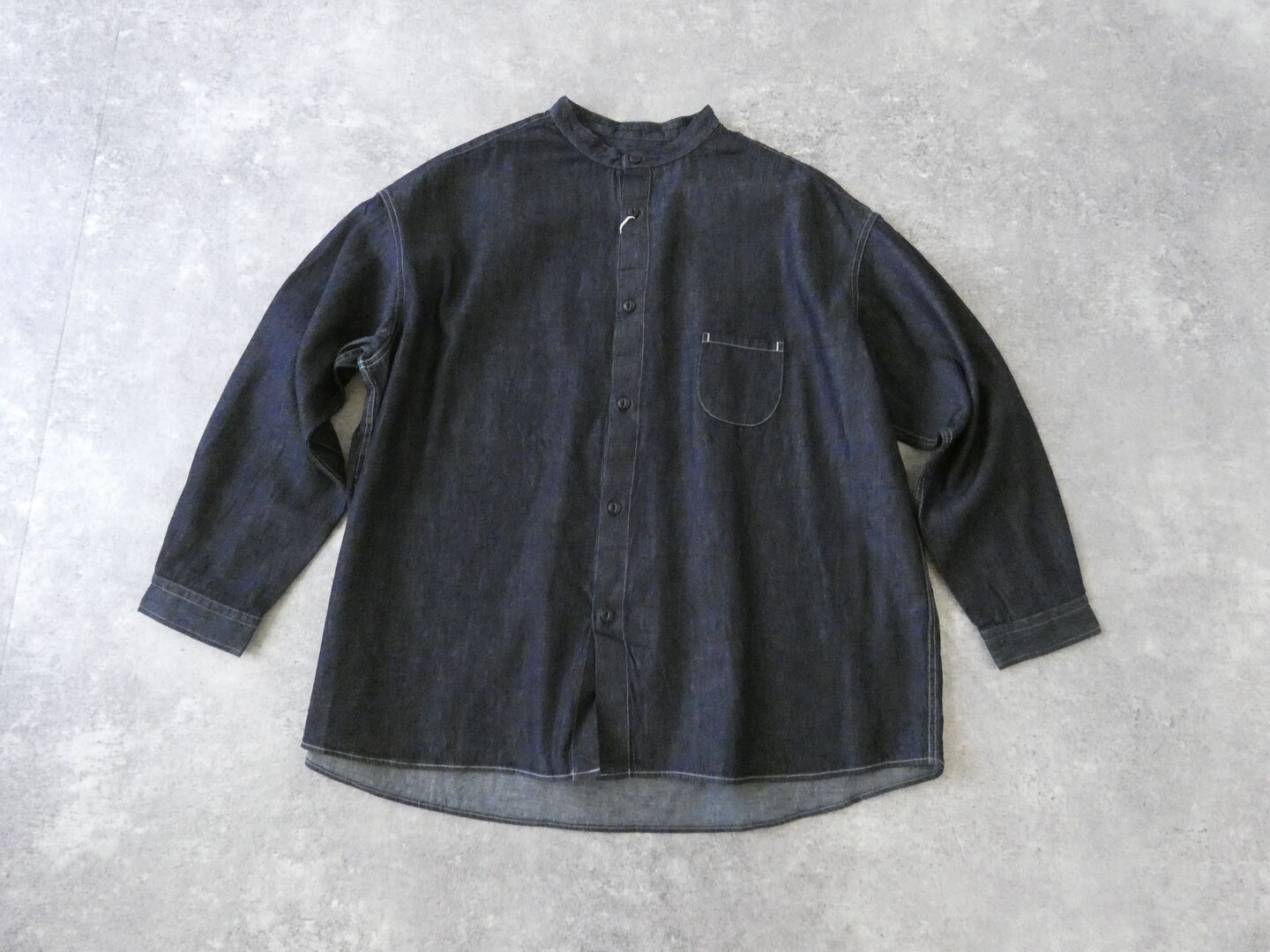 prit(プリット) 6ozデニムスタンドカラーシャツ 長袖の商品画像3