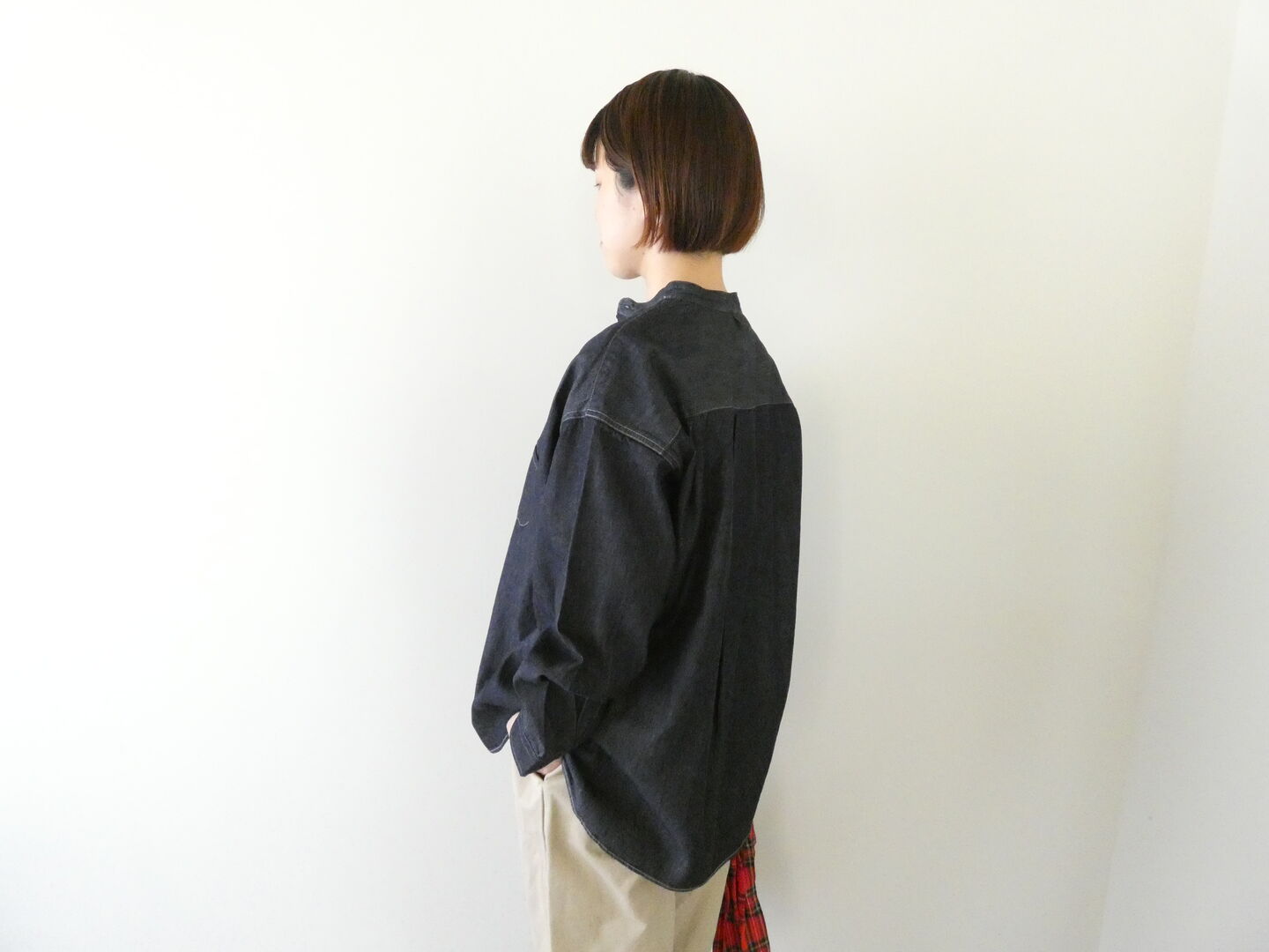 prit(プリット) 6ozデニムスタンドカラーシャツ 長袖の商品画像9