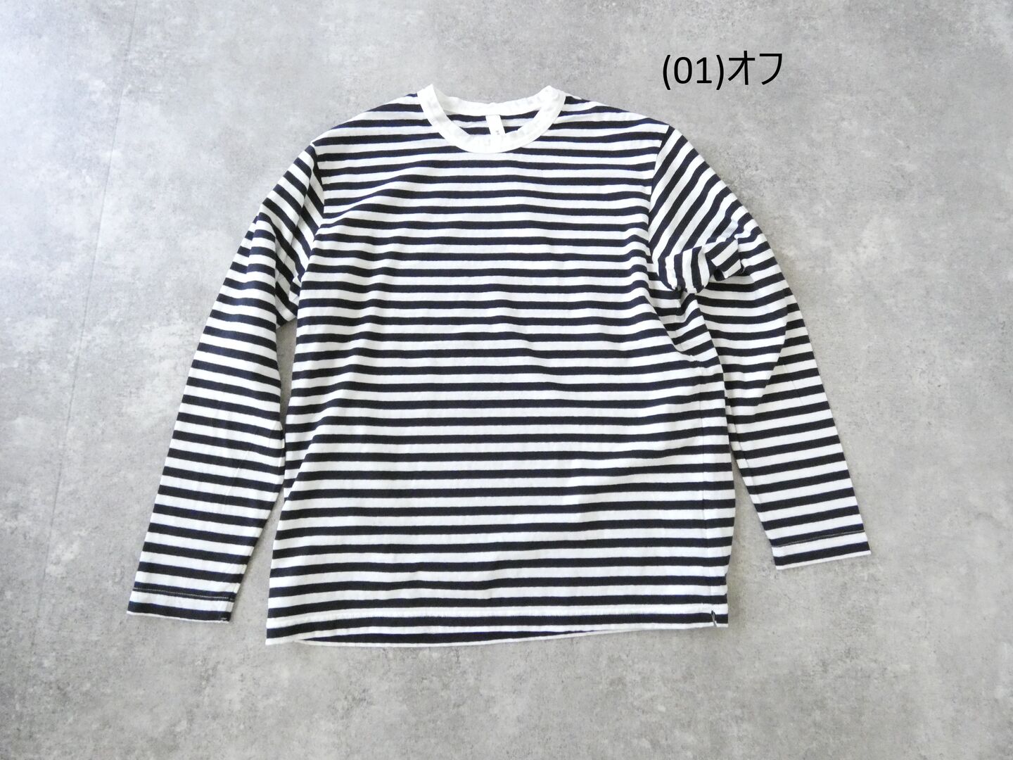 prit(プリット) 30/1リサイクルムラ糸天竺ボーダークルーネックプルオーバーの商品画像28