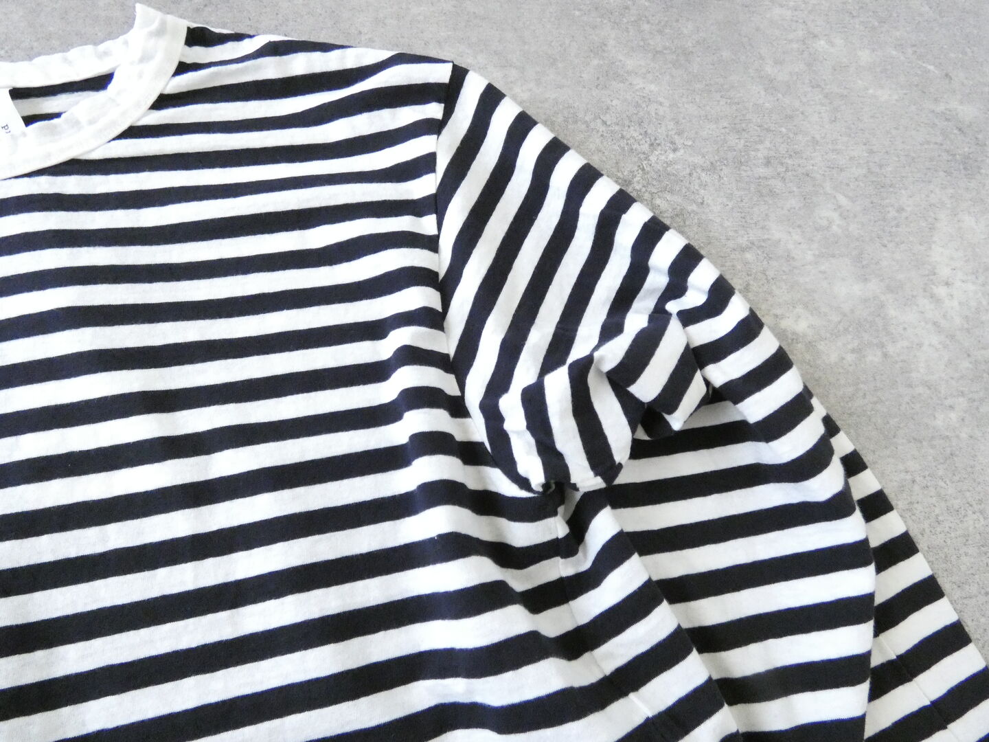 prit(プリット) 30/1リサイクルムラ糸天竺ボーダークルーネックプルオーバーの商品画像32