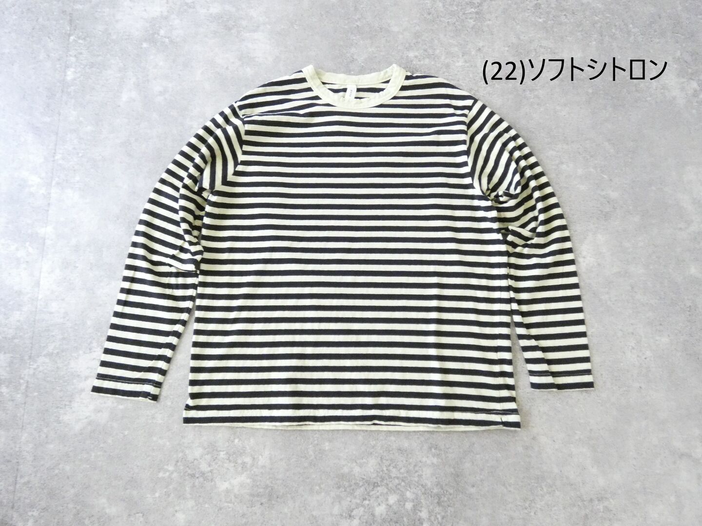 prit(プリット) 30/1リサイクルムラ糸天竺ボーダークルーネックプルオーバーの商品画像42