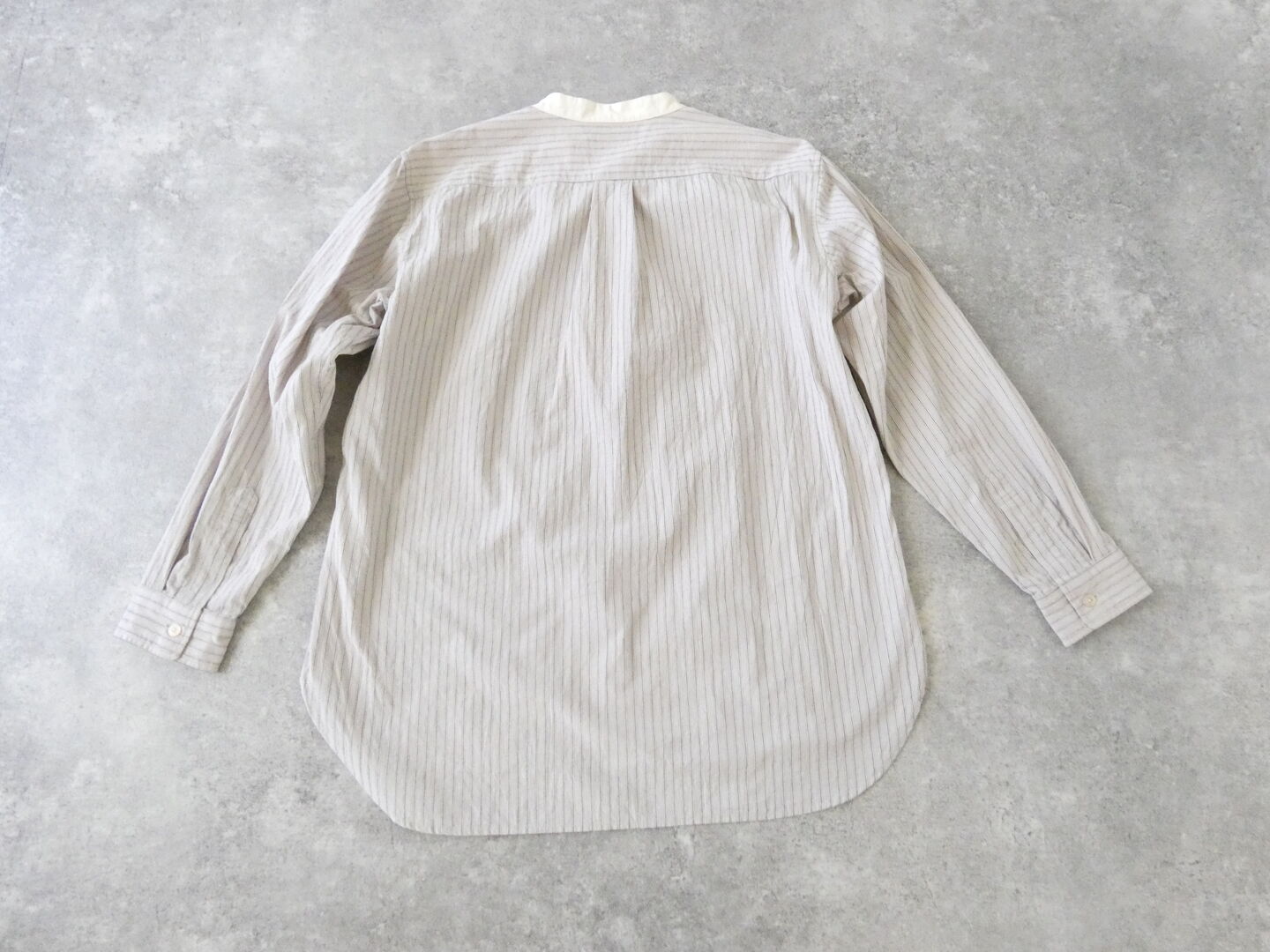 RINEN(リネン) 40/1オーガニックストライプクレリックスタンドカラーシャツの商品画像29