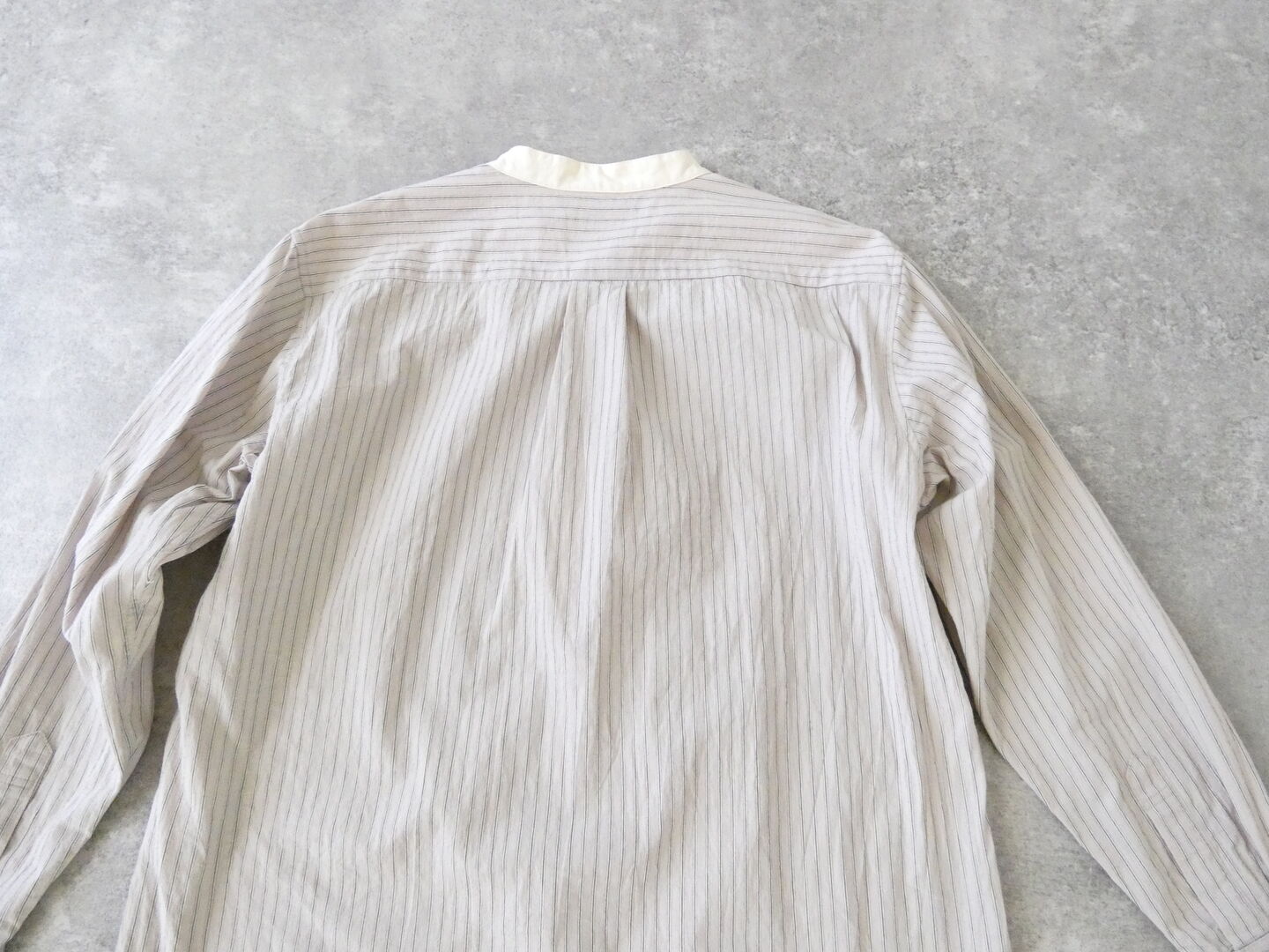 RINEN(リネン) 40/1オーガニックストライプクレリックスタンドカラーシャツの商品画像36