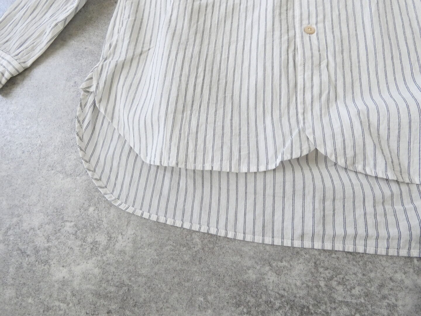RINEN(リネン) 40/1オーガニックストライプクレリックスタンドカラーシャツの商品画像49