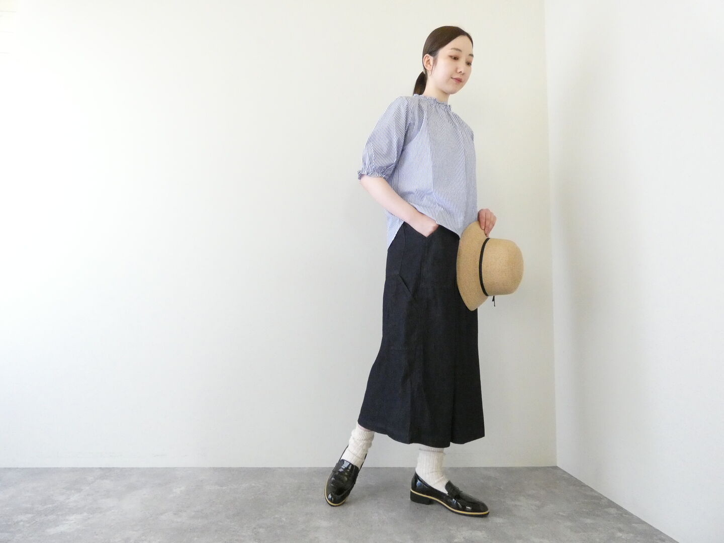 Sarahwear(サラウェア) インディゴデニムペインタースカートの商品画像1