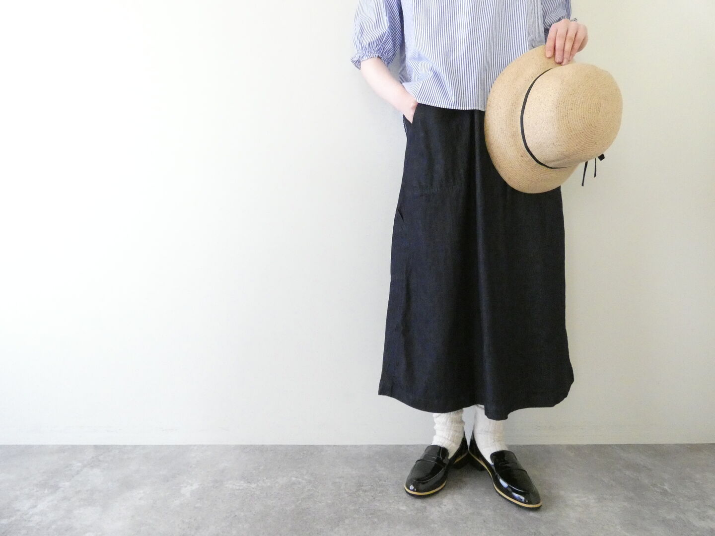Sarahwear(サラウェア) インディゴデニムペインタースカートの商品画像4