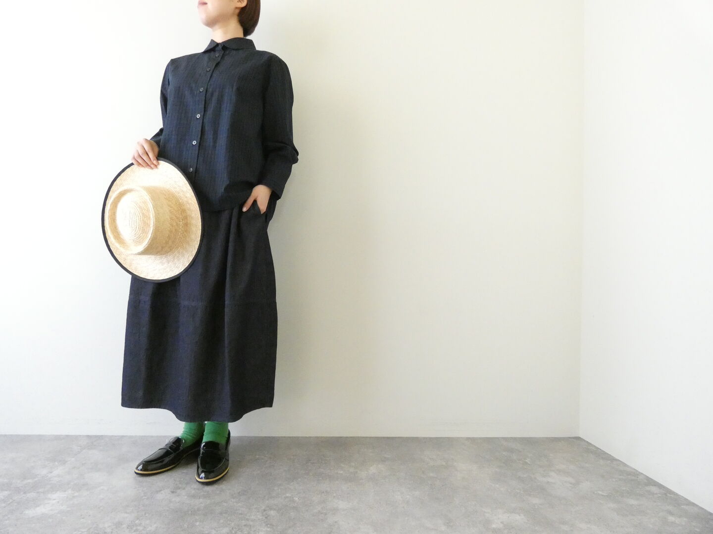 Sarahwear(サラウェア) ソフィア コットンポプリン カラーシャツ　Sophia Cotton Poplin Collar Shirtの商品画像1