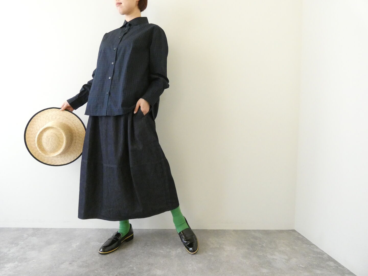 Sarahwear(サラウェア) ソフィア コットンポプリン カラーシャツ　Sophia Cotton Poplin Collar Shirtの商品画像7