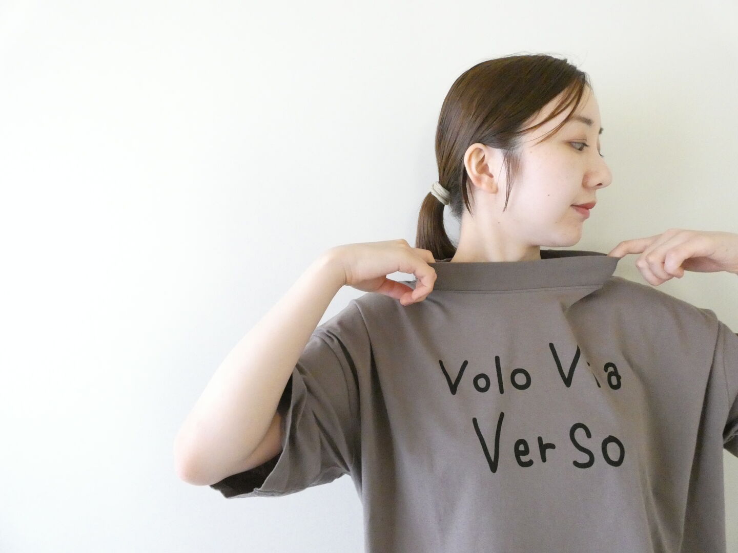 setten(セッテン) 天竺ボックスプリントTシャツ Volo Via Ver Soの商品画像4
