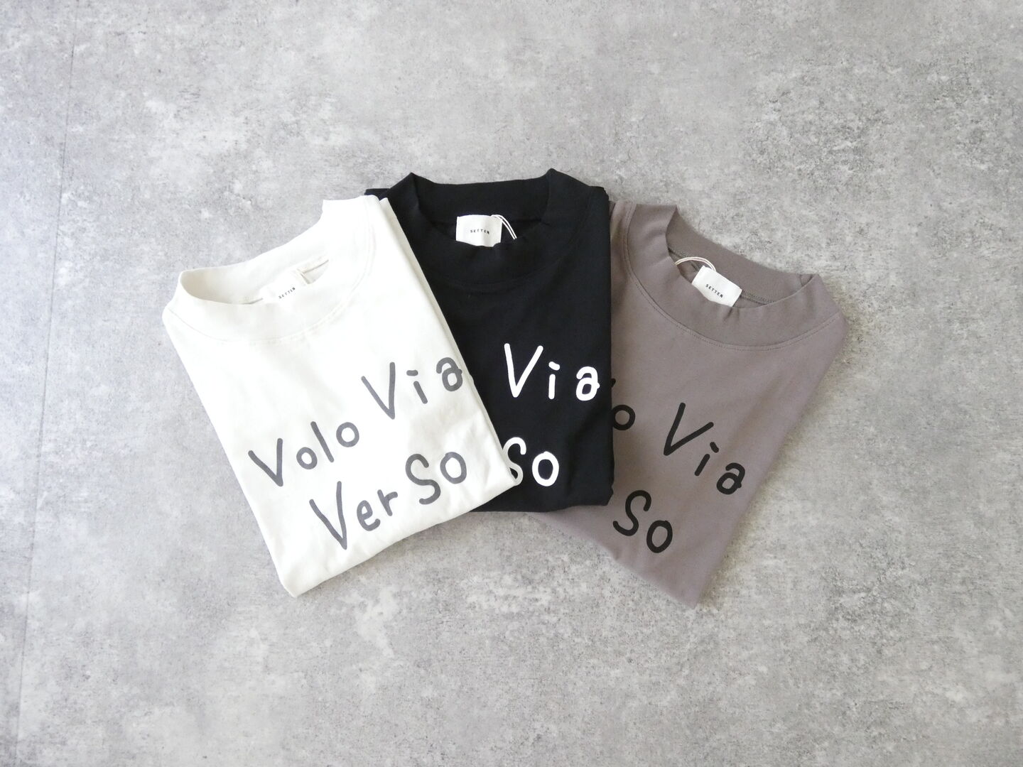 setten(セッテン) 天竺ボックスプリントTシャツ Volo Via Ver Soの商品画像9