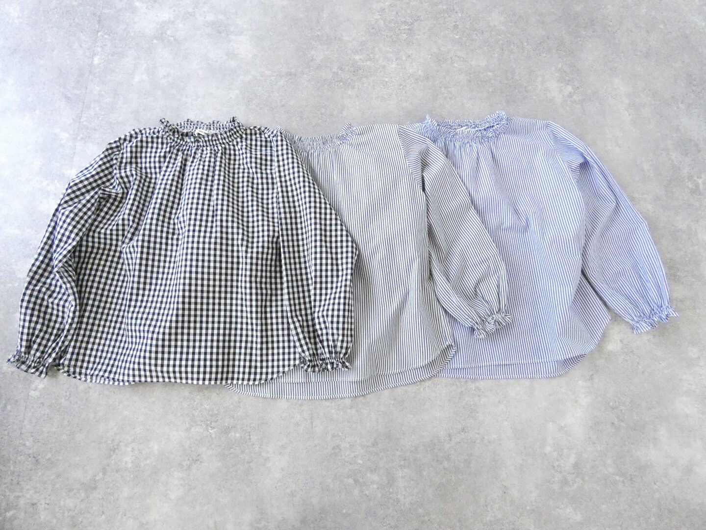 SSC 【8/10UP予約予定】ギンガムとストライプシャーリングブラウス 長袖の商品画像3
