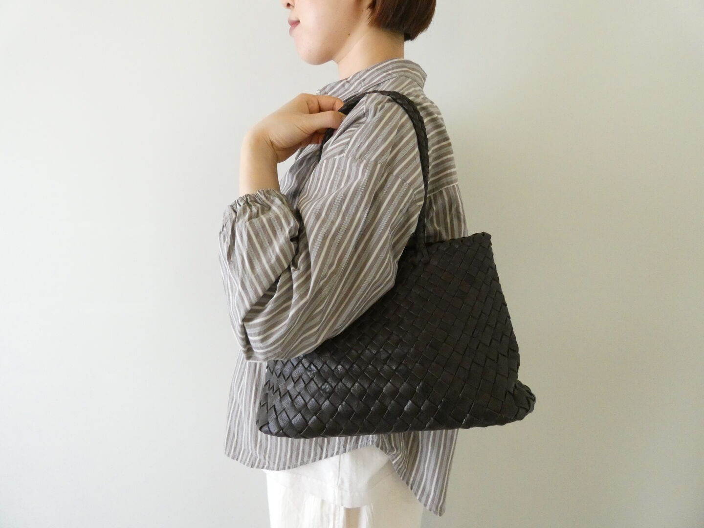 maison de soil(メゾンドソイル) MESH TOTE BAG レザーメッシュトートバッグの商品画像1
