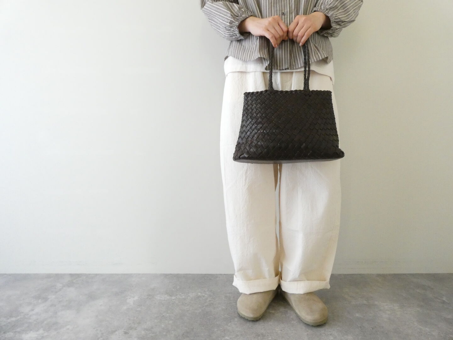 maison de soil(メゾンドソイル) MESH TOTE BAG レザーメッシュトートバッグの商品画像2