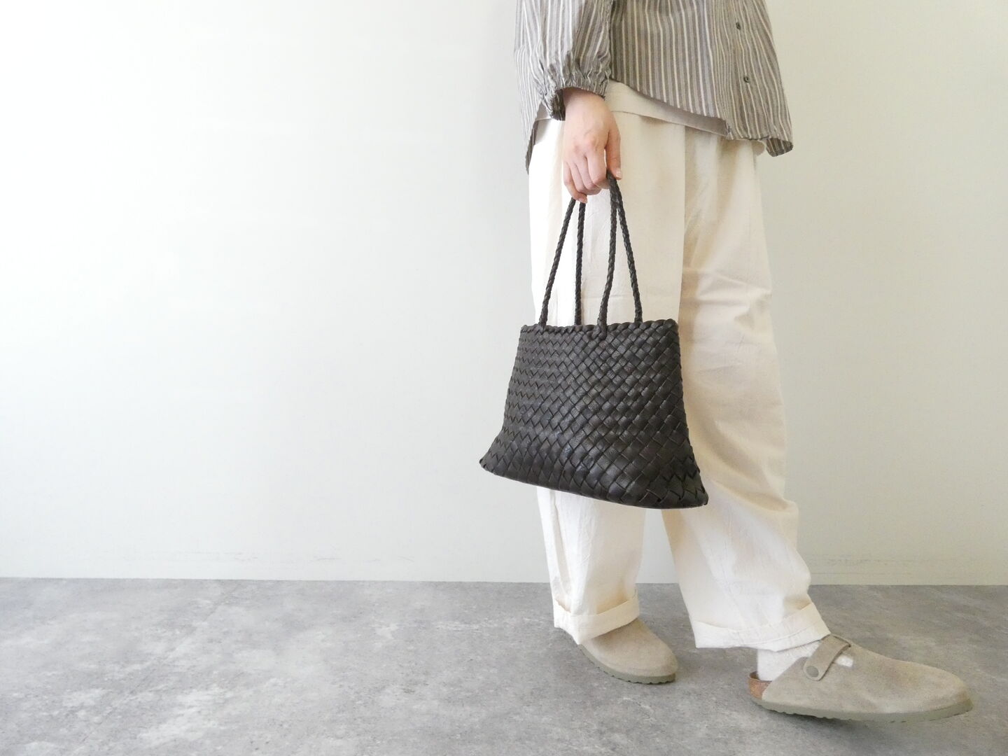 maison de soil(メゾンドソイル) MESH TOTE BAG レザーメッシュトートバッグの商品画像7
