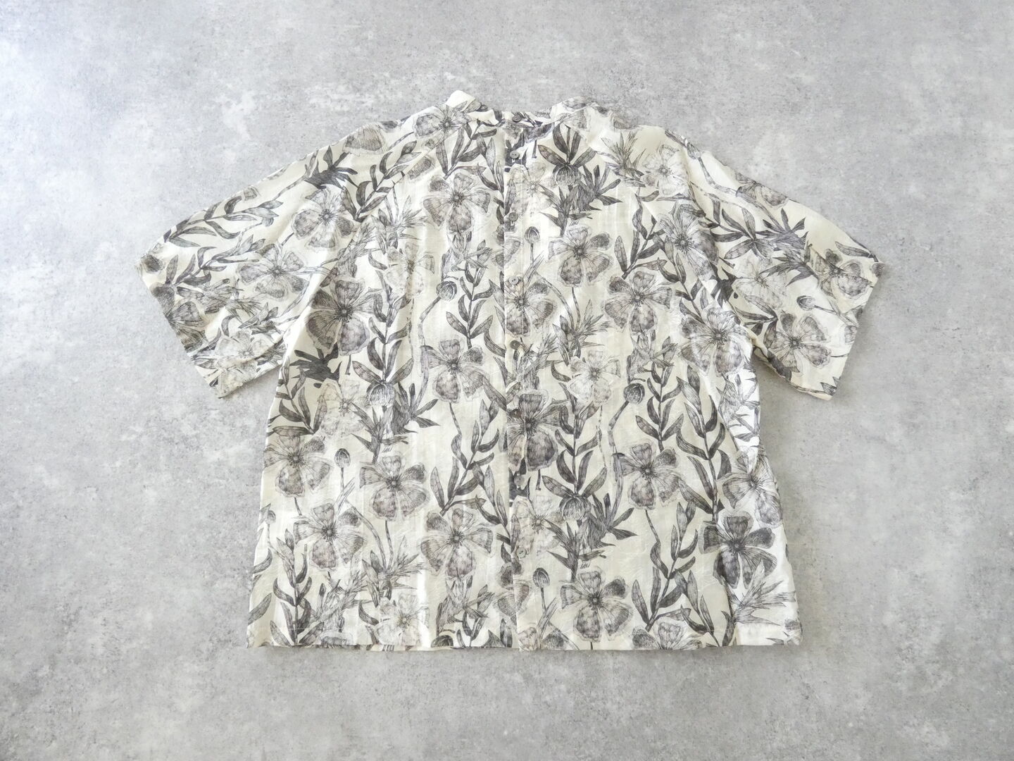 NOMBRE IMPAIR(ノンブルアンペール) ビッグプランツスタンドネック6分袖ブラウスの商品画像11
