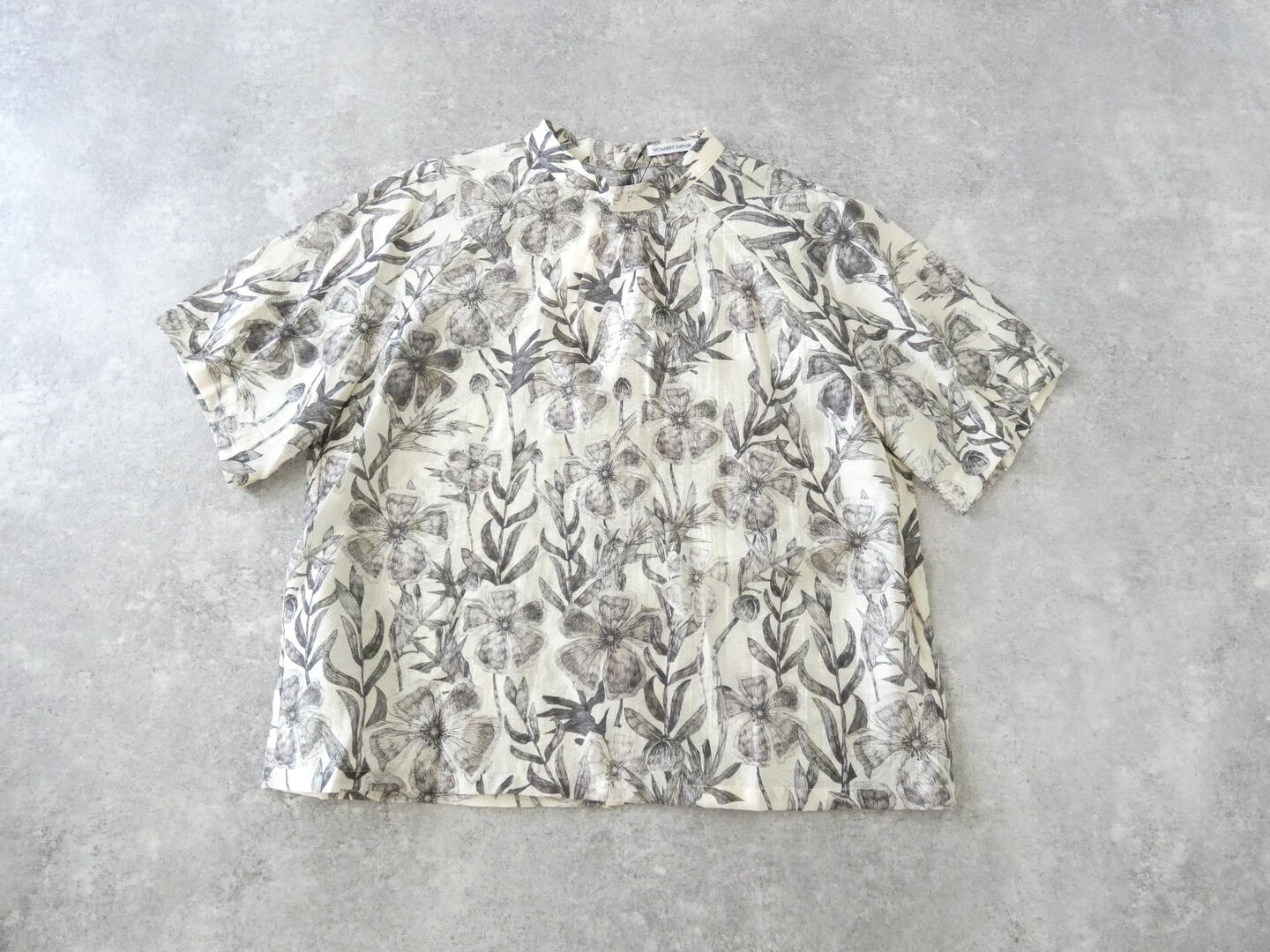 NOMBRE IMPAIR(ノンブルアンペール) ビッグプランツスタンドネック6分袖ブラウスの商品画像2
