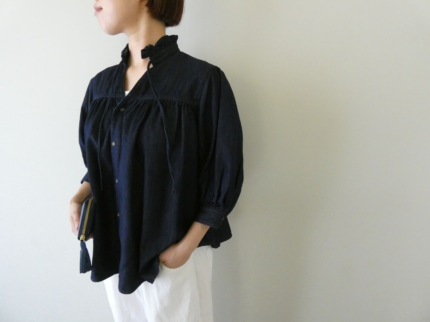 MACPHEE(マカフィー) DENIMフリルブラウスの商品画像1