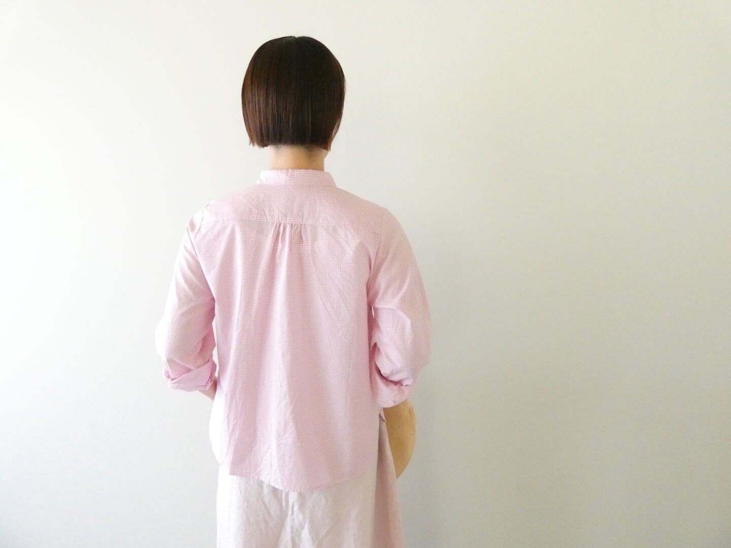 ina(イナ) 先染め50sブロードギンガムチビ衿ブラウスの商品画像11