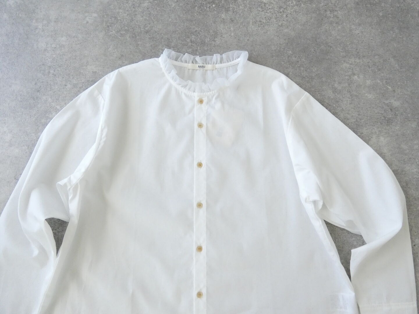 NARU ブロード　フリルネックシャツの商品画像16