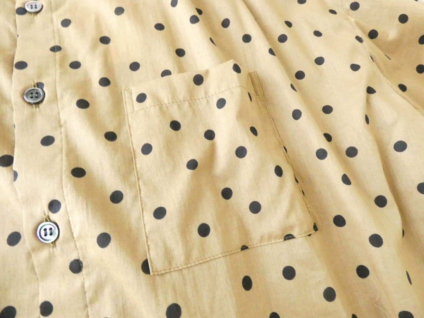 LinenYa(リネンヤ) バンドカラー半袖水玉シャツの商品画像46