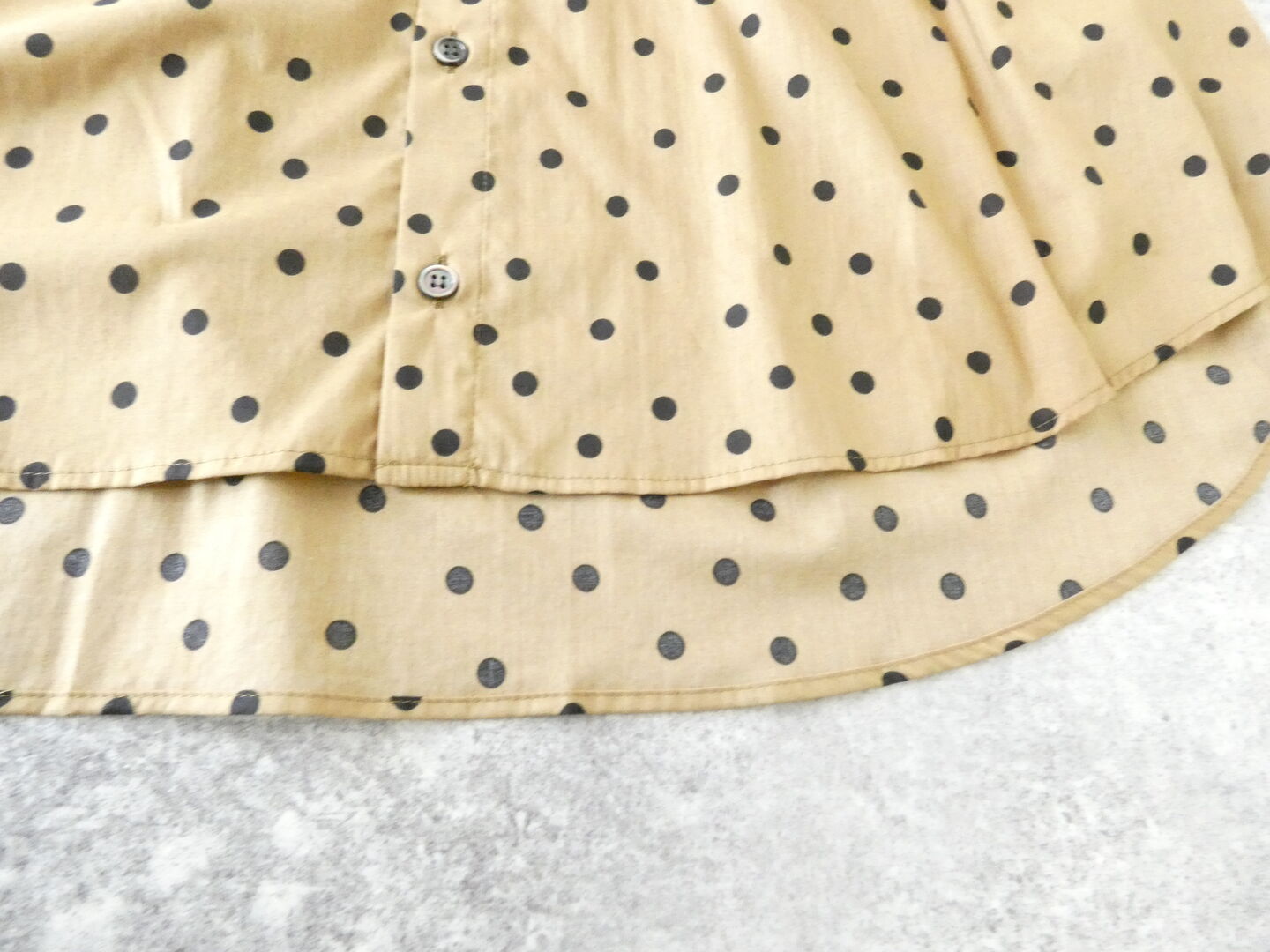 LinenYa(リネンヤ) バンドカラー半袖水玉シャツの商品画像48