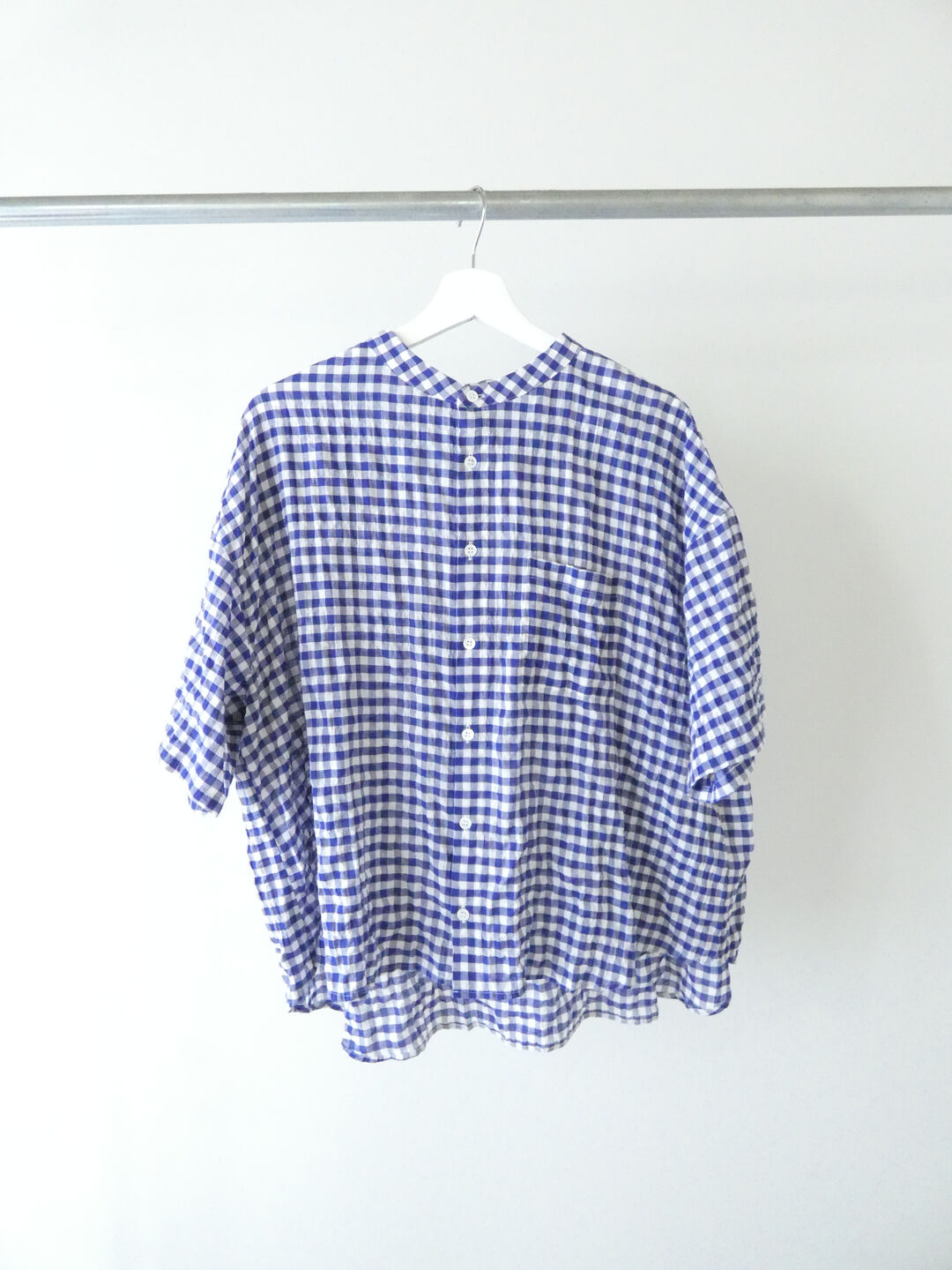 LinenYa(リネンヤ) バンドカラー半袖シャツの商品画像10