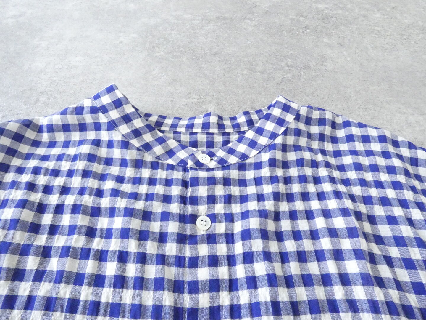 LinenYa(リネンヤ) バンドカラー半袖シャツの商品画像21