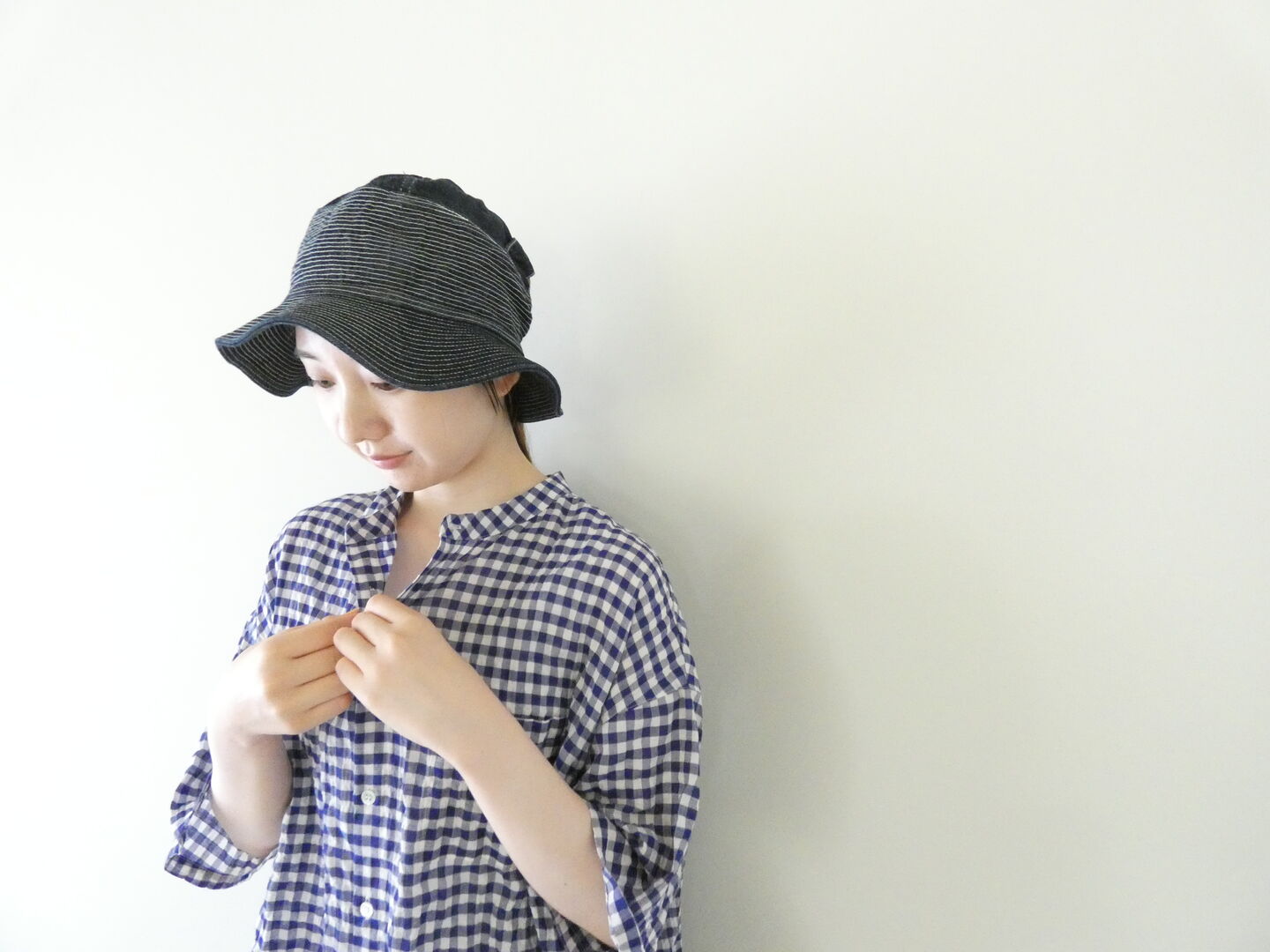LinenYa(リネンヤ) バンドカラー半袖シャツの商品画像6