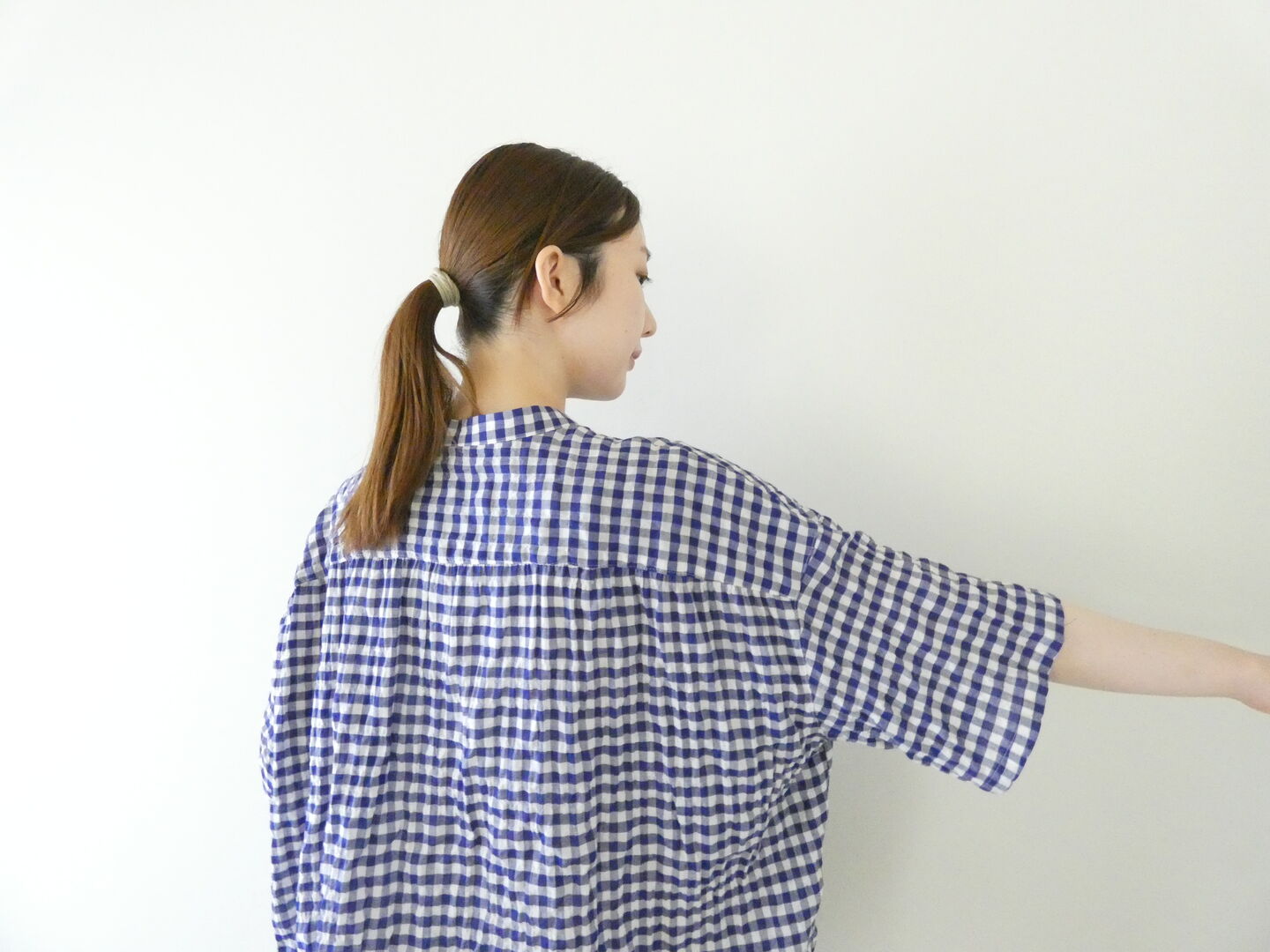 LinenYa(リネンヤ) バンドカラー半袖シャツの商品画像7