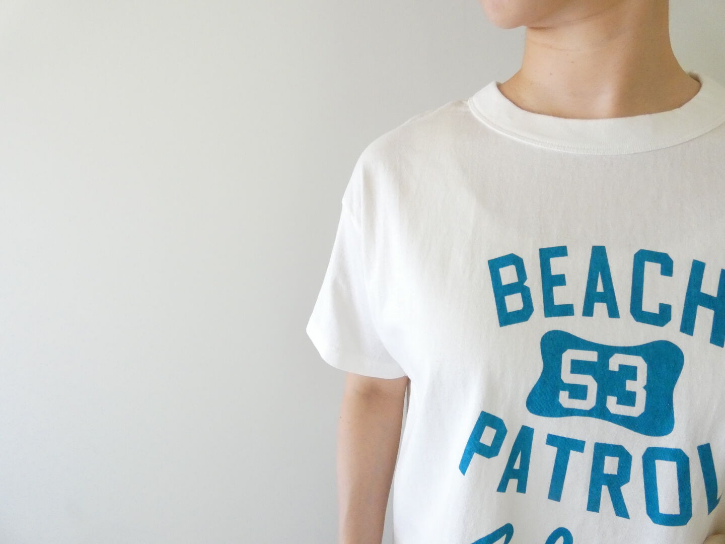 BLUE LAKE MARKET(ブルーレイクマーケット) アメリカンドライ天竺ベーシックプリントTee 「BEACH PATROL」の商品画像3