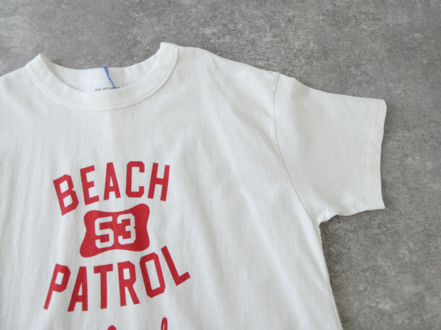BLUE LAKE MARKET(ブルーレイクマーケット) アメリカンドライ天竺ベーシックプリントTee 「BEACH PATROL」の商品画像32